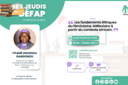 les jeudis du défap thique; Féminisme; Femme; Inégalité; Émancipation; Justice; Désencerclement.